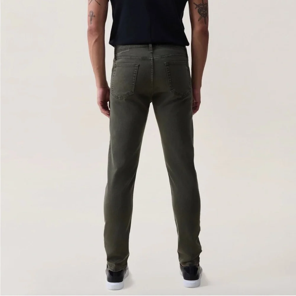 rag & bone Men's Dark Green olive Slim Jeans - Picture 9 of 11